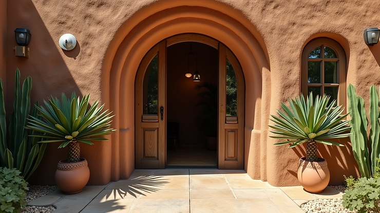 Close-up view of Adventure Hotel entrance