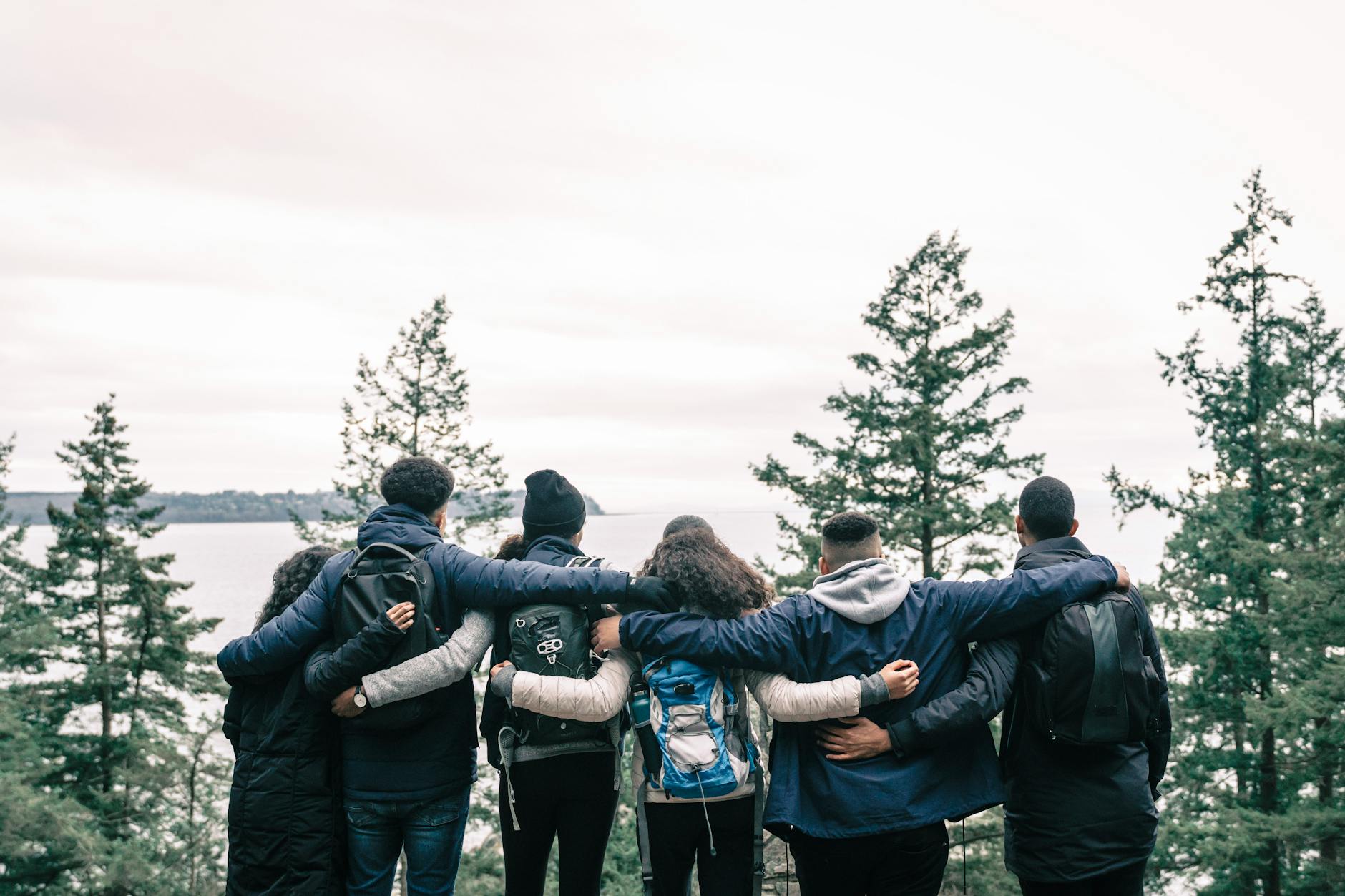 people supporting each other