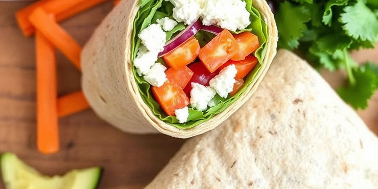 Cottage Cheese Veggie Wrap