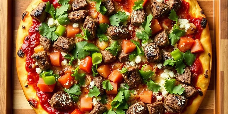 Steak Fajita Mexican Pizza