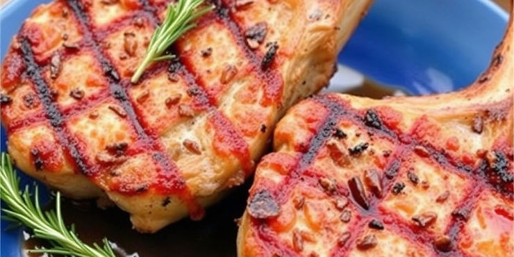 Garlic Rosemary Grilled Pork Chops