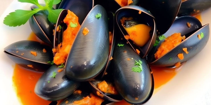 Mussels with Chipotle and Tomato Sauce