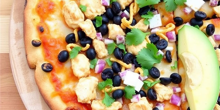 Chicken and Black Bean Mexican Pizza