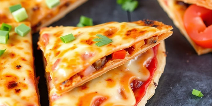 Cheesy Layered Mexican Tortilla Pizza