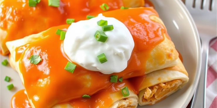 Spicy Buffalo Chicken Chimichangas