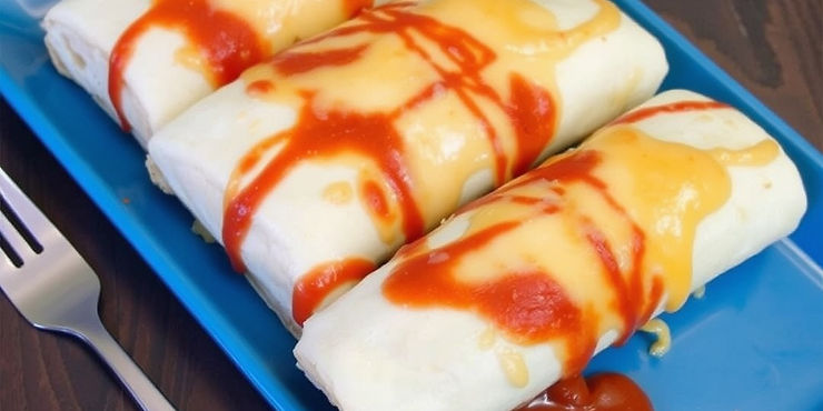 Three-Cheese Chimichangas