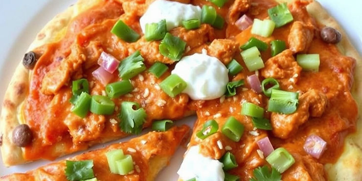 Buffalo Chicken Mexican Pizza