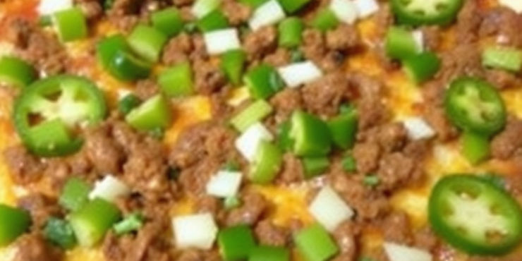 Beef and Jalapeño Mexican Pizza