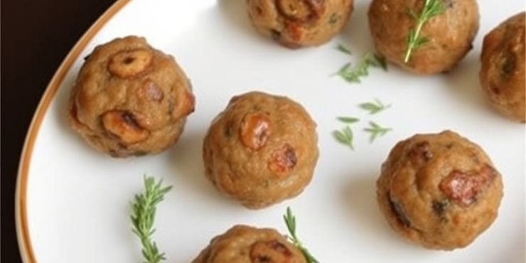 Mushroom and Thyme Sausage Balls
