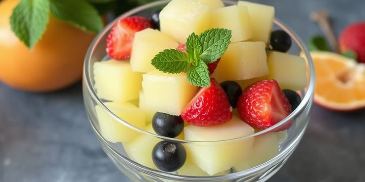 Honeydew Fruit Salad with Mint