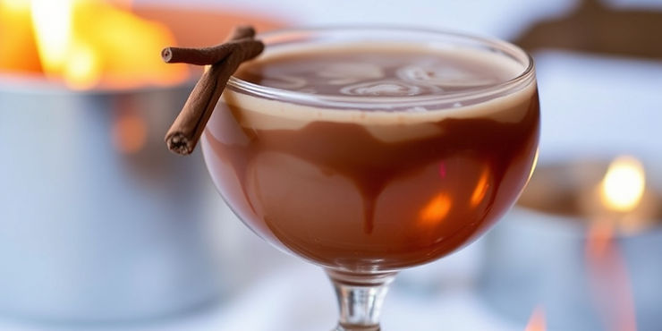 Choco-Chill by the Fire
A simple yet indulgent cocktail that mixes creamy chocolate milk with spiced rum for a smooth and cozy fireside drink.