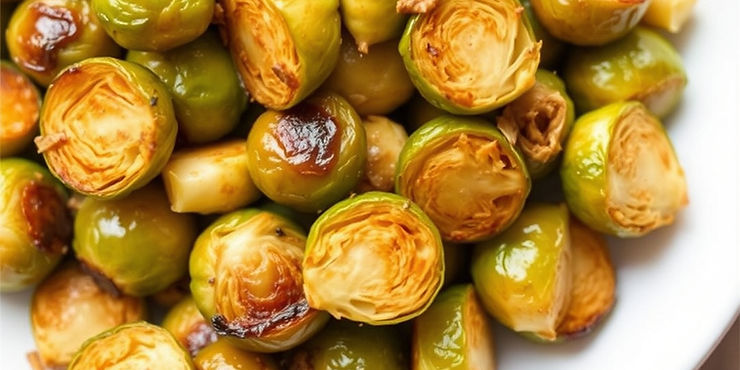 Hot Honey Roasted Brussels Sprouts