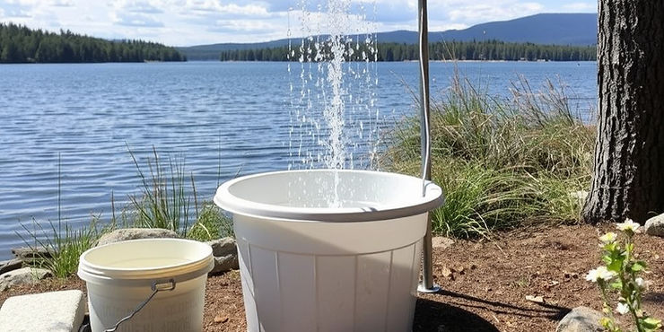 Lakeside Bucket Shower