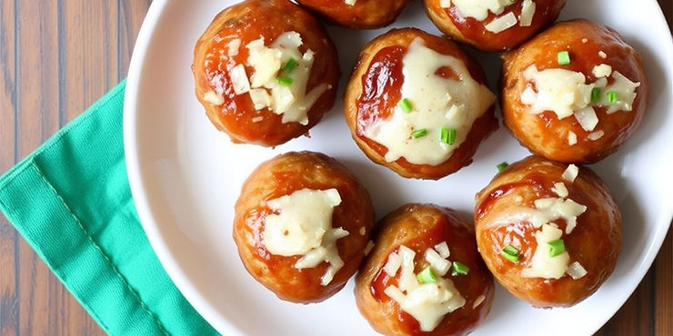 Caramelized Onion and Gruyère Sausage Balls