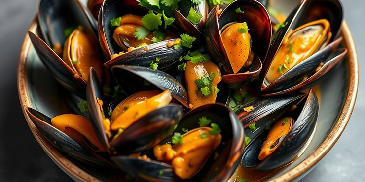 Mussels with Miso and Ginger