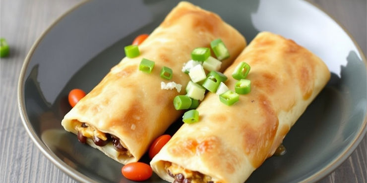 Bean and Cheese Chimichangas