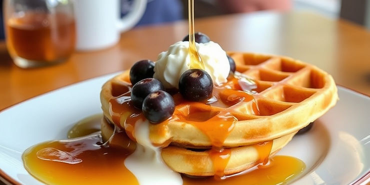 Hot Honey Pancakes or Waffles
