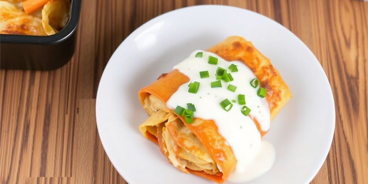 Chicken Enchiladas with Sour Cream Sauce