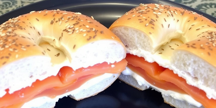  Smoked Salmon and Cream Cheese Bagel