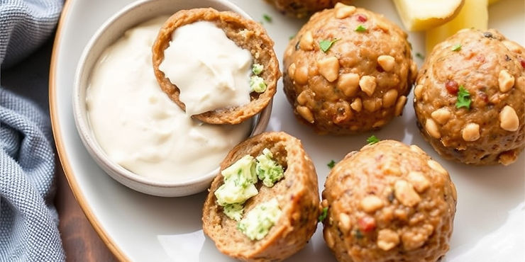 Blue Cheese and Walnut Sausage Balls