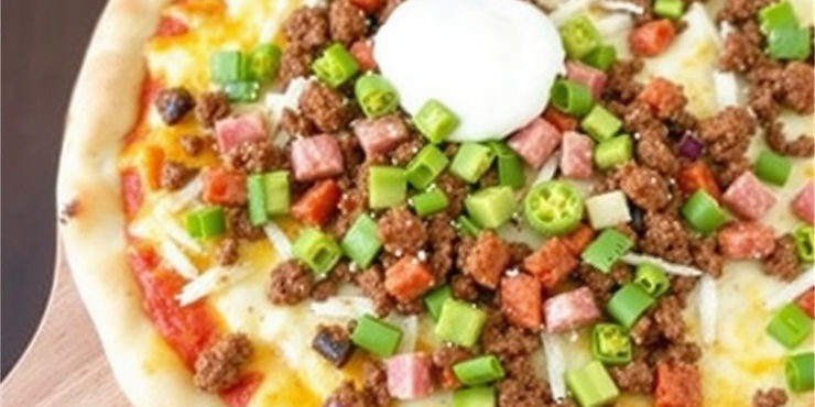 Ground Beef Mexican Pizza