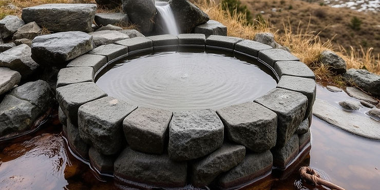 Stone Heated Water
