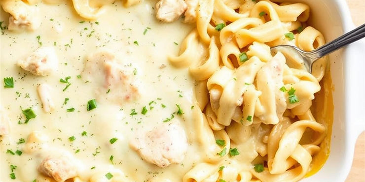 Chicken Alfredo Pasta Bake