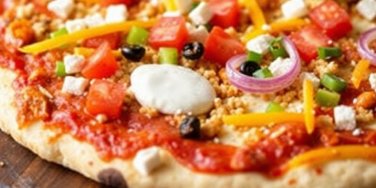 Veggie Loaded Mexican Pizza