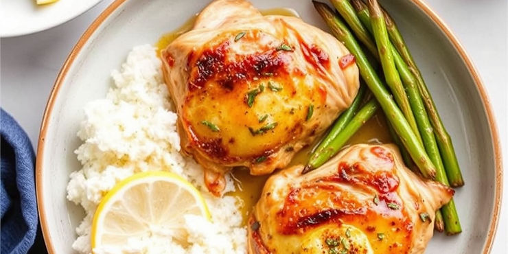 Garlic Butter Baked Chicken Thighs