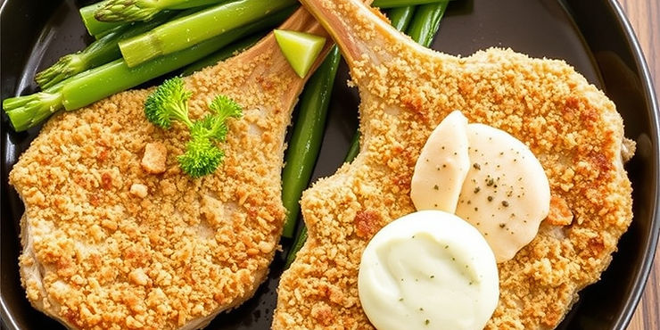Oven-Baked Breaded Pork Chops