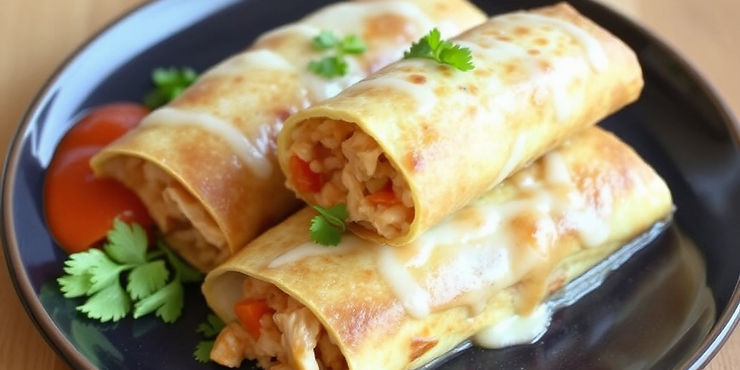 Chicken and Rice Chimichangas