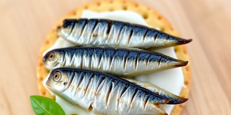 Canned Sardines on Crackers