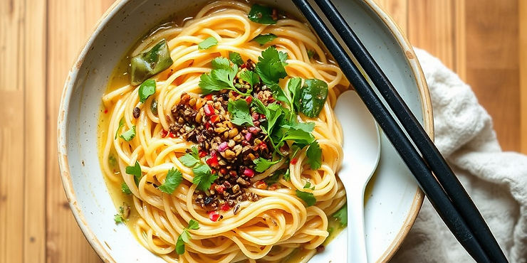 Instant Noodles with Wild Herbs