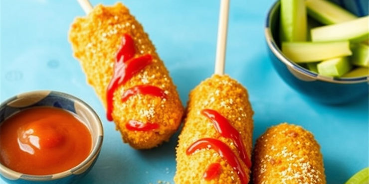 Hot Cheeto Crusted Corn Dogs