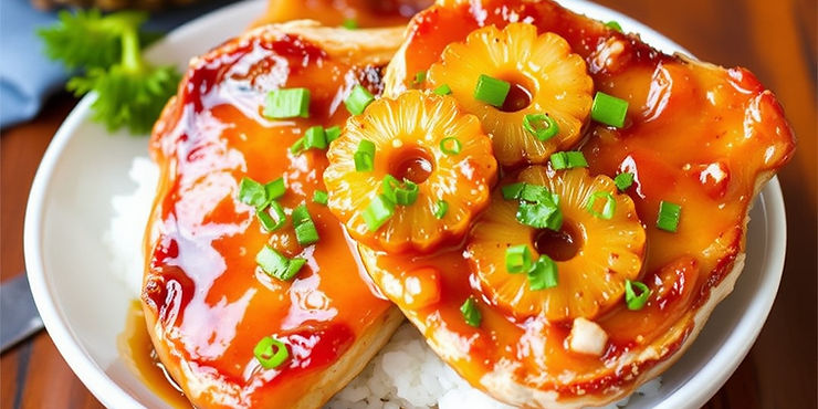 Pineapple Teriyaki Pork Chops