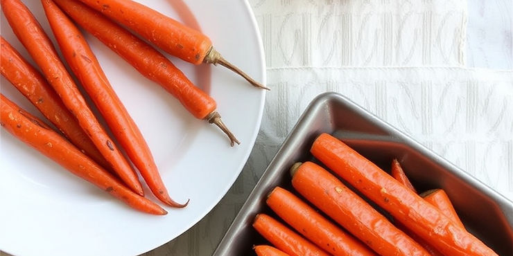 Hot Honey Roasted Carrots
