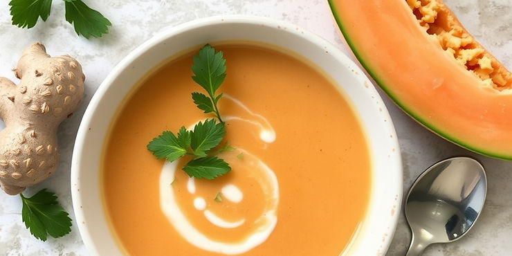 Cantaloupe and Ginger Soup