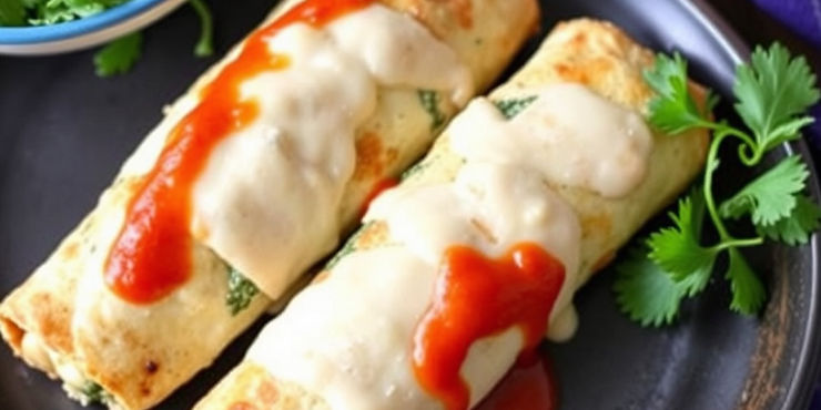 Spinach and Cheese Chimichangas