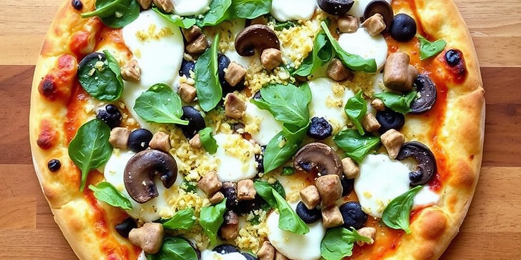 Spinach and Mushroom Mexican Pizza