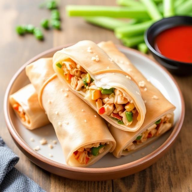 Sesame Chicken Egg Rolls