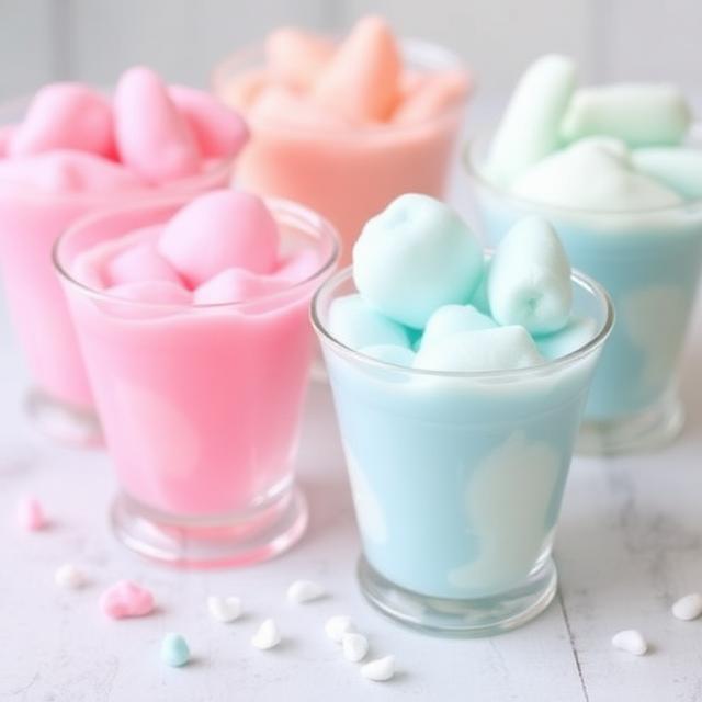 Cotton Candy Jelly Cups