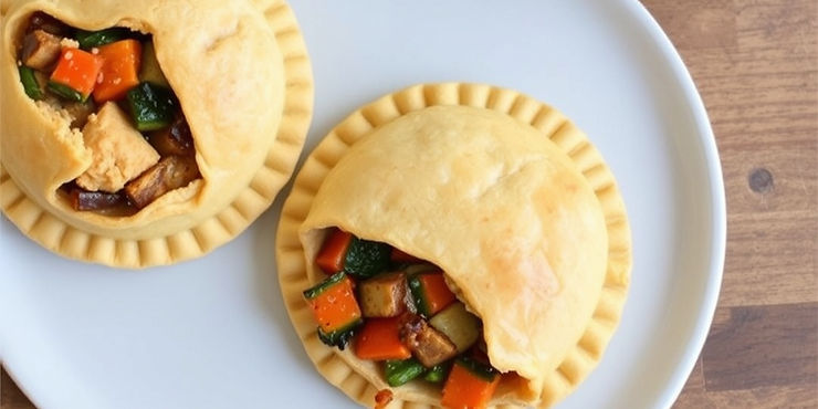 Hummus & Roasted Veggie Pocket Pies