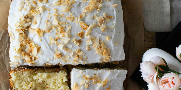 Piña Colada Poke Cake