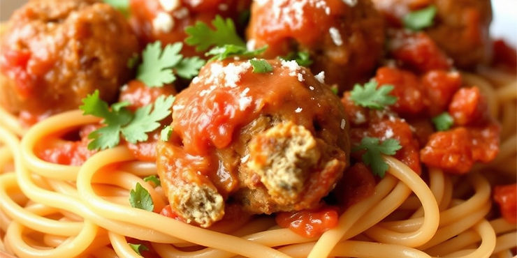 Whole-Wheat Spaghetti with Turkey Meatballs