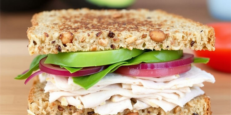Turkey & Avocado Whole-Grain Sandwich