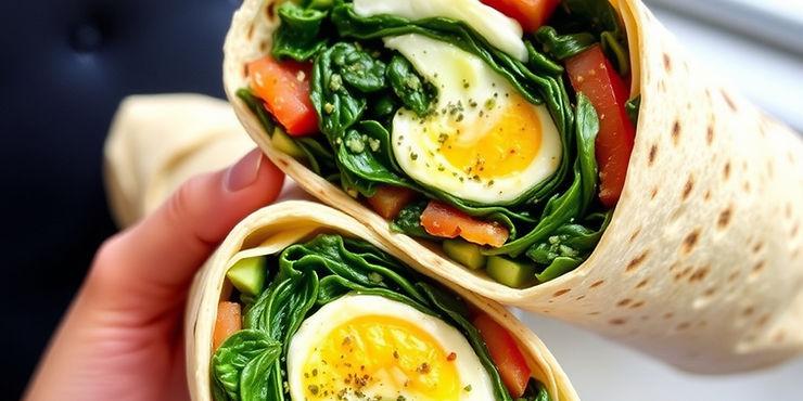 Egg & Spinach Breakfast Wrap
