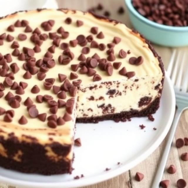 No-Bake Chocolate Chip Cheesecake