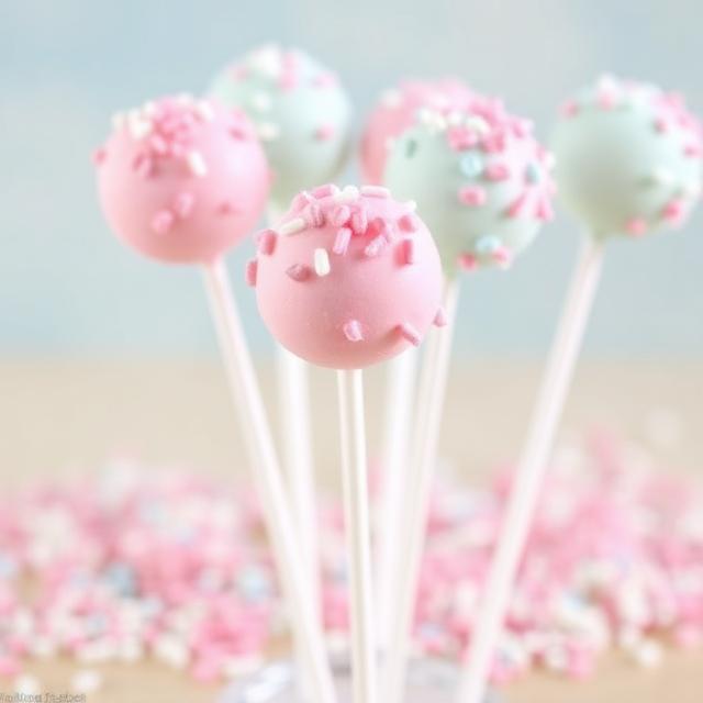 Cotton Candy Cake Pops