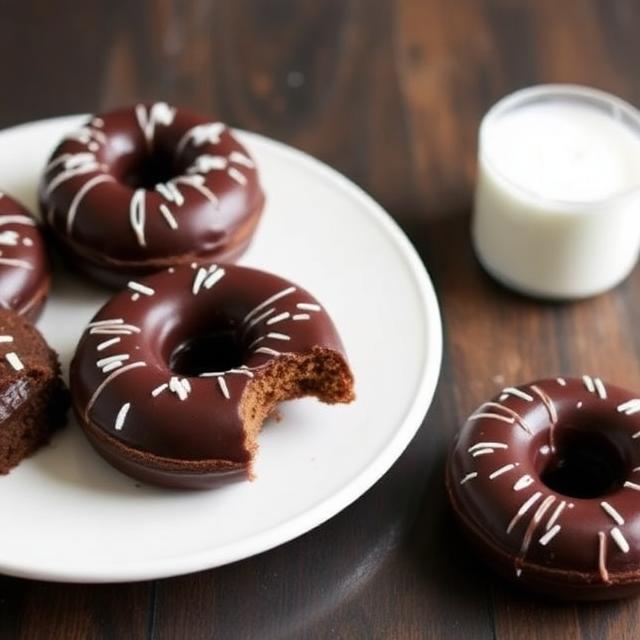 Dark Chocolate Sea Salt Donuts