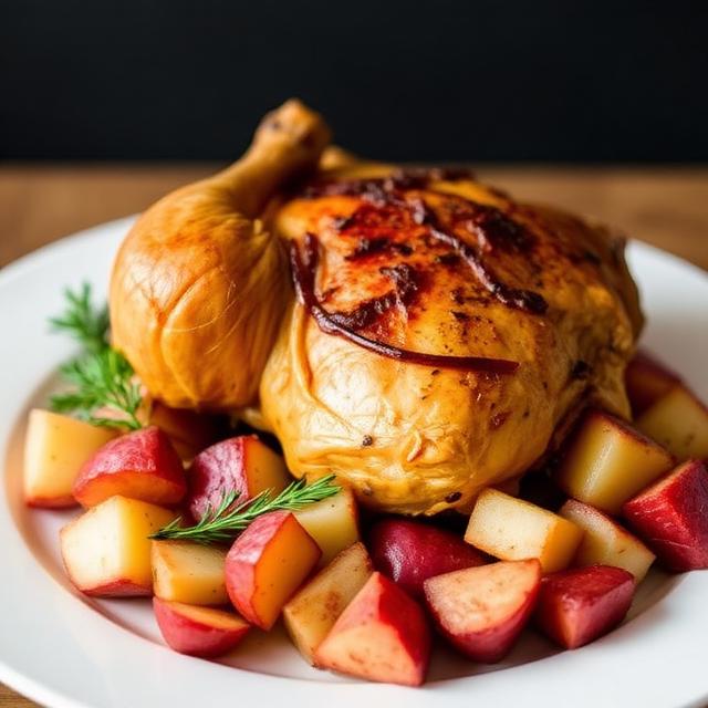 Red Potatoes with Roasted Chicken